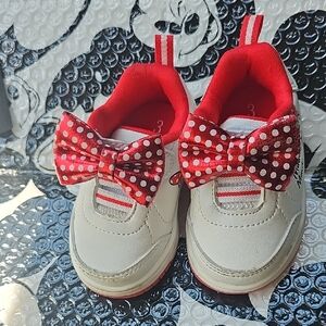 Disney Red and White Sneakers with Polka Dot Bow